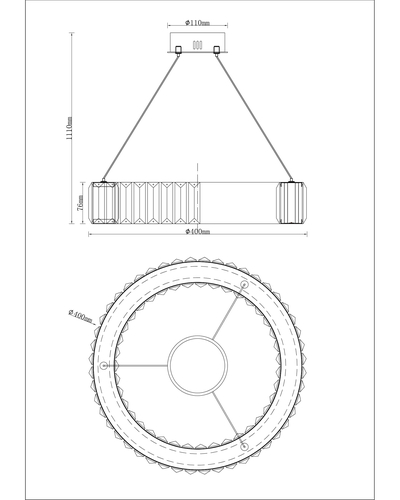 Люстра подвесная Moderli V9060-PL Columbia