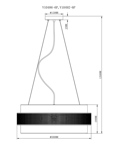 Люстра подвесная Moderli V10486-6P Gela